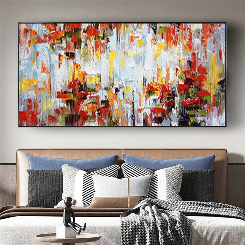 Высококачественный цветной пейзаж ручной работы художественный толстый нож