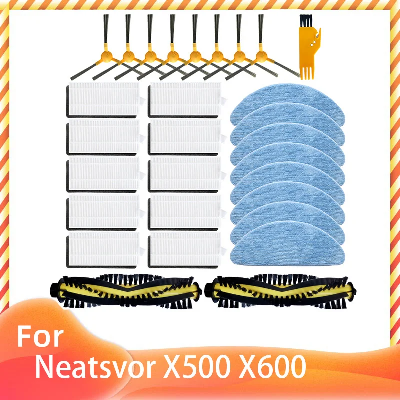 For Neatsvor X500 X600 Pro Tesvor X500 Pro T8 M1 Hepa Filter Mop Cloth Main Side Brush Robotic Cleaner Accessories Replacement