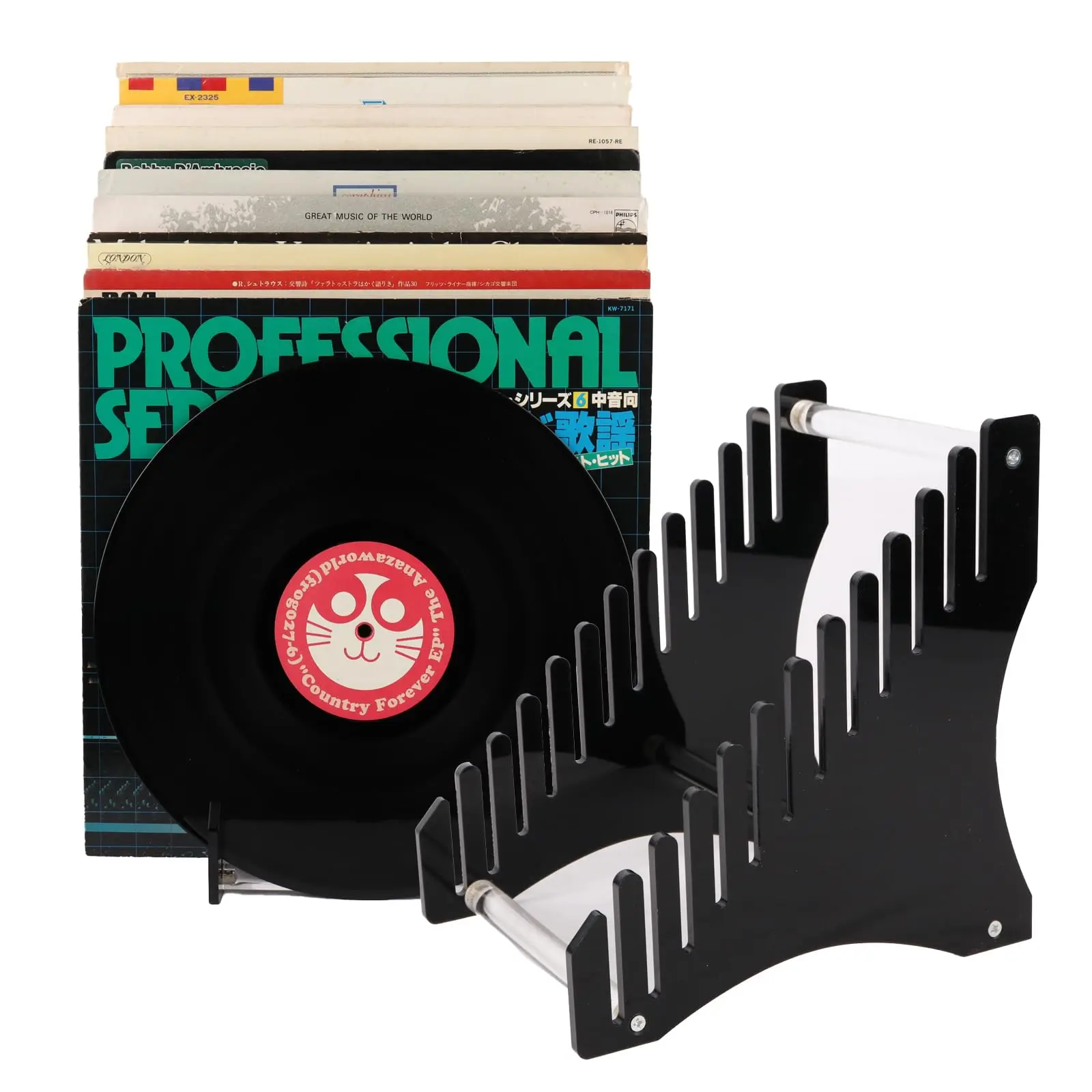 

Vinyl Record Storage, Stepped, Acrylic Album, Record Racks and LP Displays for Record Collectors, Stores, Homes, Art Spaces