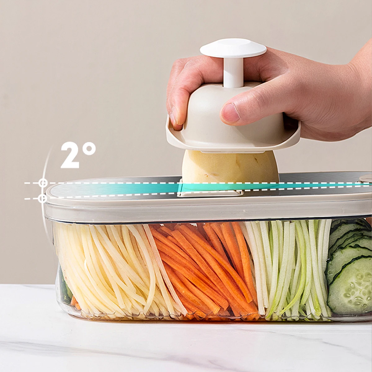 WMMO овощерезка с крышкой из нержавеющей стали регулируемые лезвия для картофеля