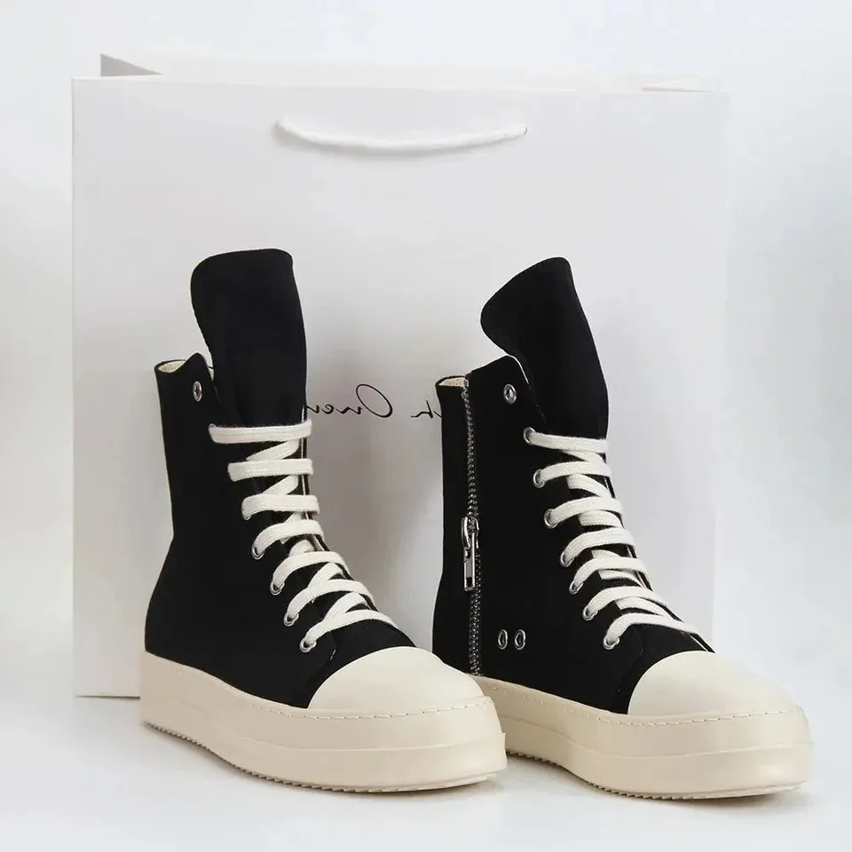 

Текстильные ботинки Rick для роскошного дизайна 2023, мужские кроссовки, женские кроссовки, мужские парусиновые ботинки, уличная одежда, обувь