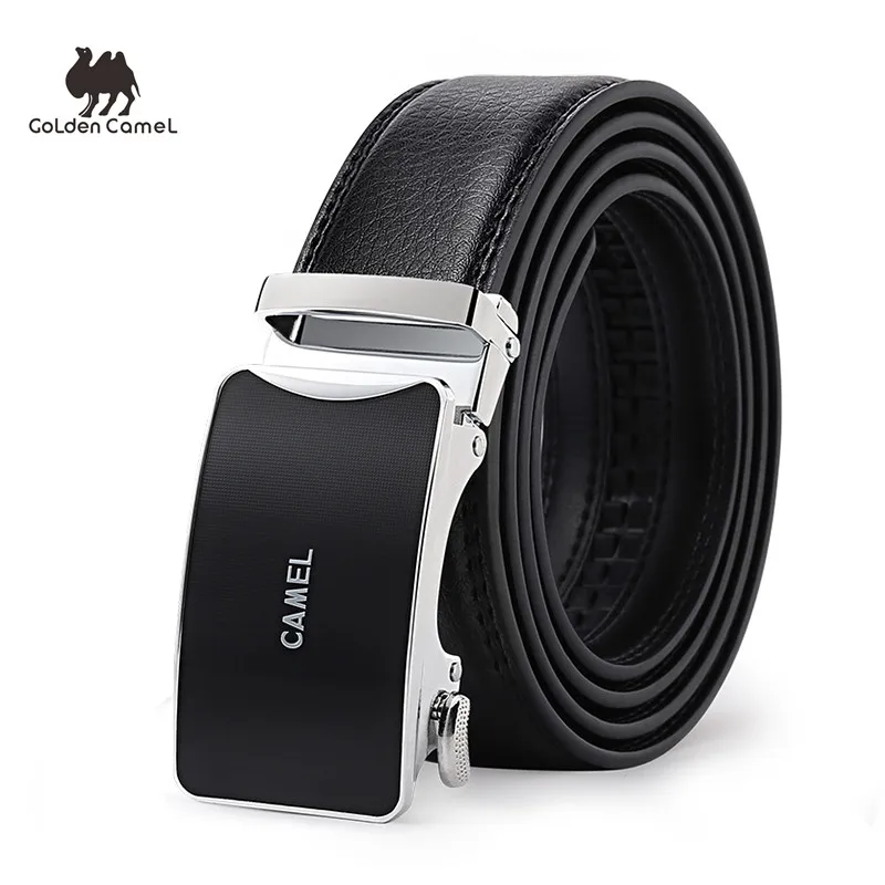 Goldencamel Fashion Men Belts Casual Automatic Buckle Belt for Men Real Leather Belt Business Cow Leather Soft Youth Male Belt