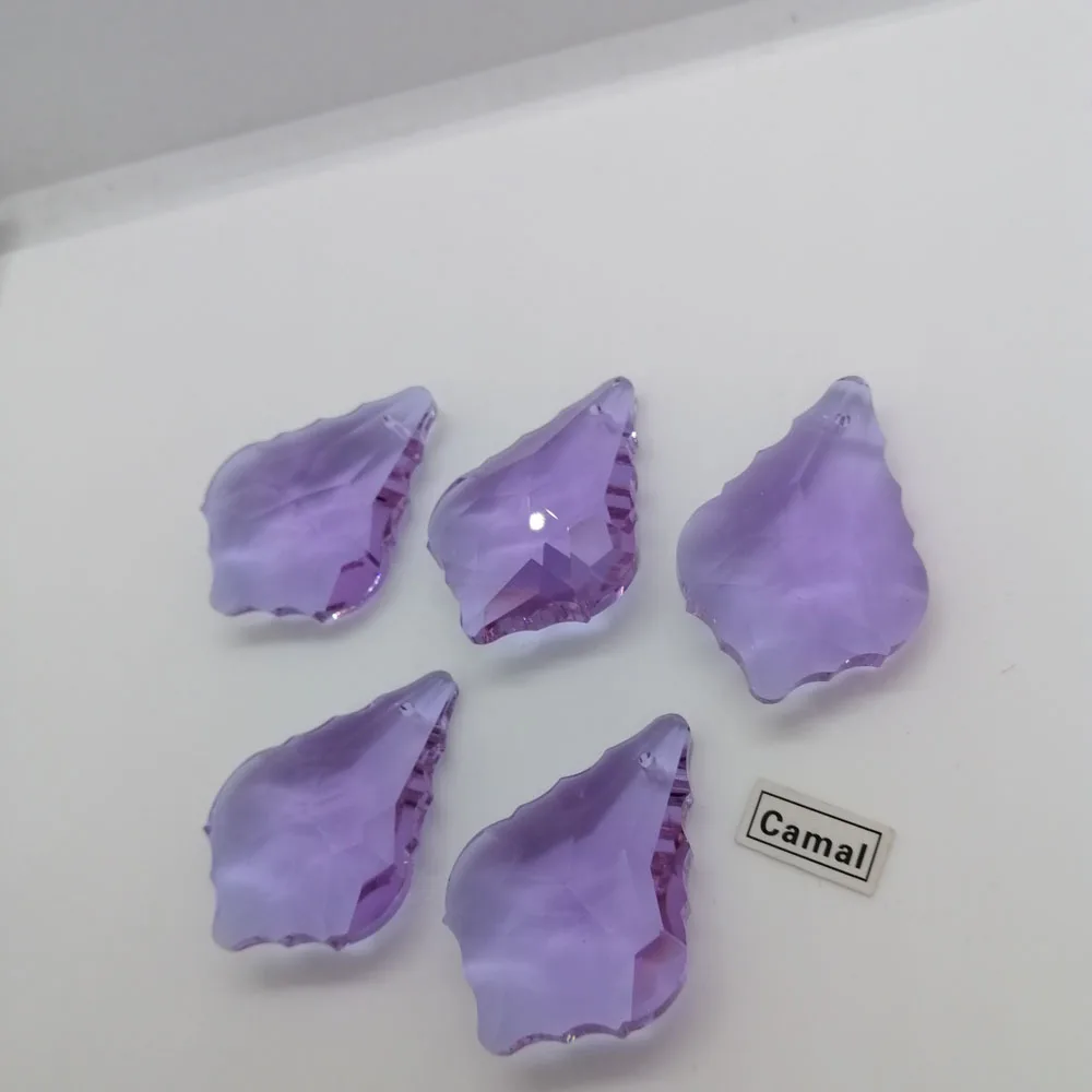 

Camal 5PCS 38mm Purple K9 Maple Leaf Crystal Glass Prisms Pendant Drop SunCatcher Lamp Lighting Chandelier Part Hanging Decor