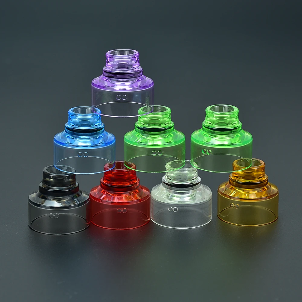 

Vape Aston 22 RDA Replacement Clear Top Cap With 510 MTL Drip Tip PEI Heat Resistance Atomizer Accessories for Aston 22 RDA