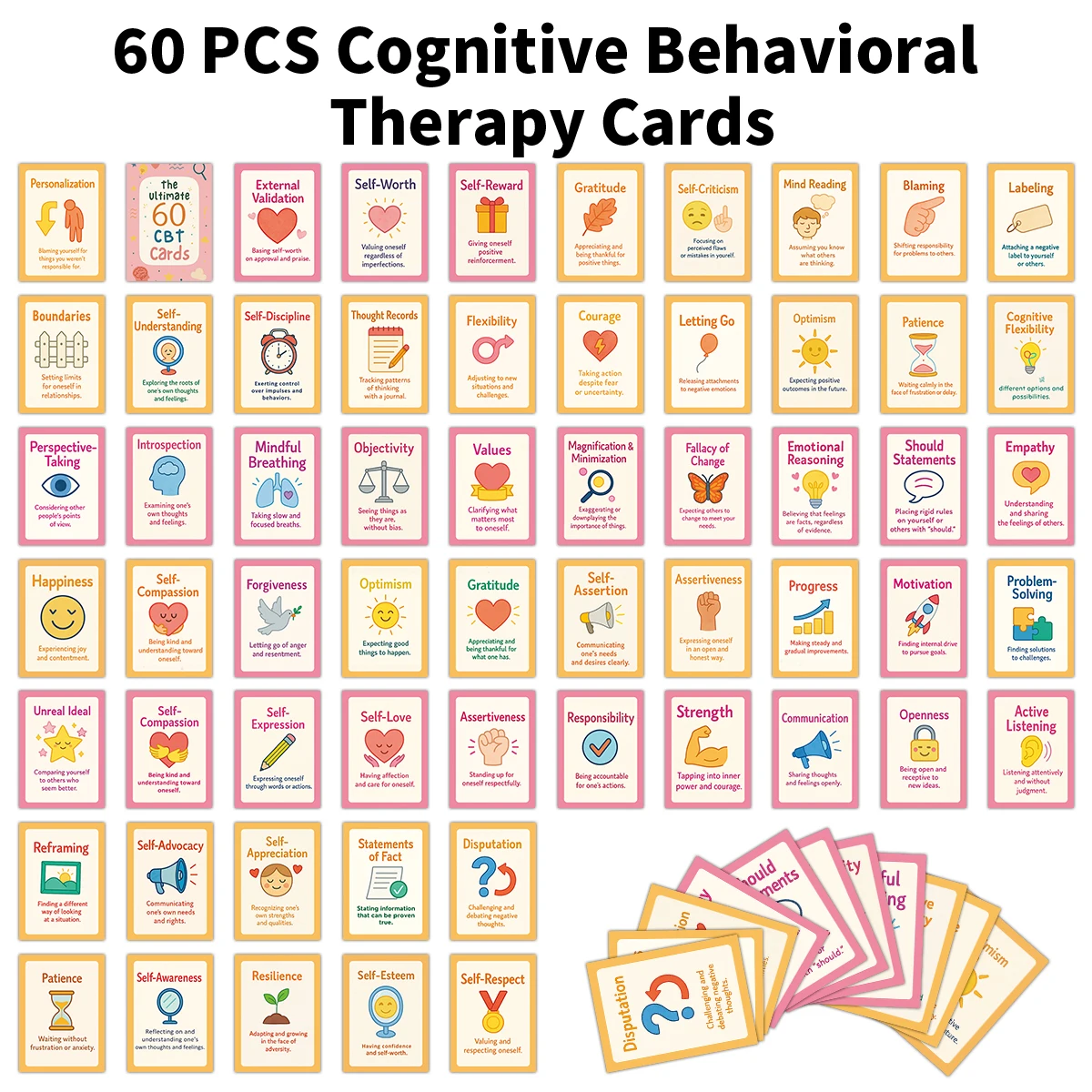 

Набор карточек для когнитивно-поведенческой терапии