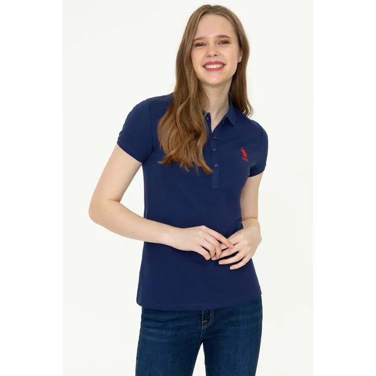 U.S. Polo Assn. Женская темно-синяя футболка Basic 50246326-VR033