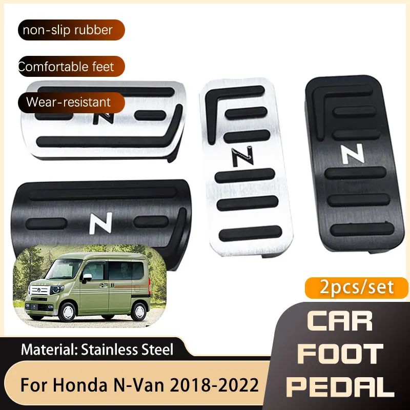 

for Honda N-Van N Van NVan 2018 2019 2020 2021 2022 Car Foot Pedals Accelerator Brake Stainless Steel Non-slip Pedal Cover Pads
