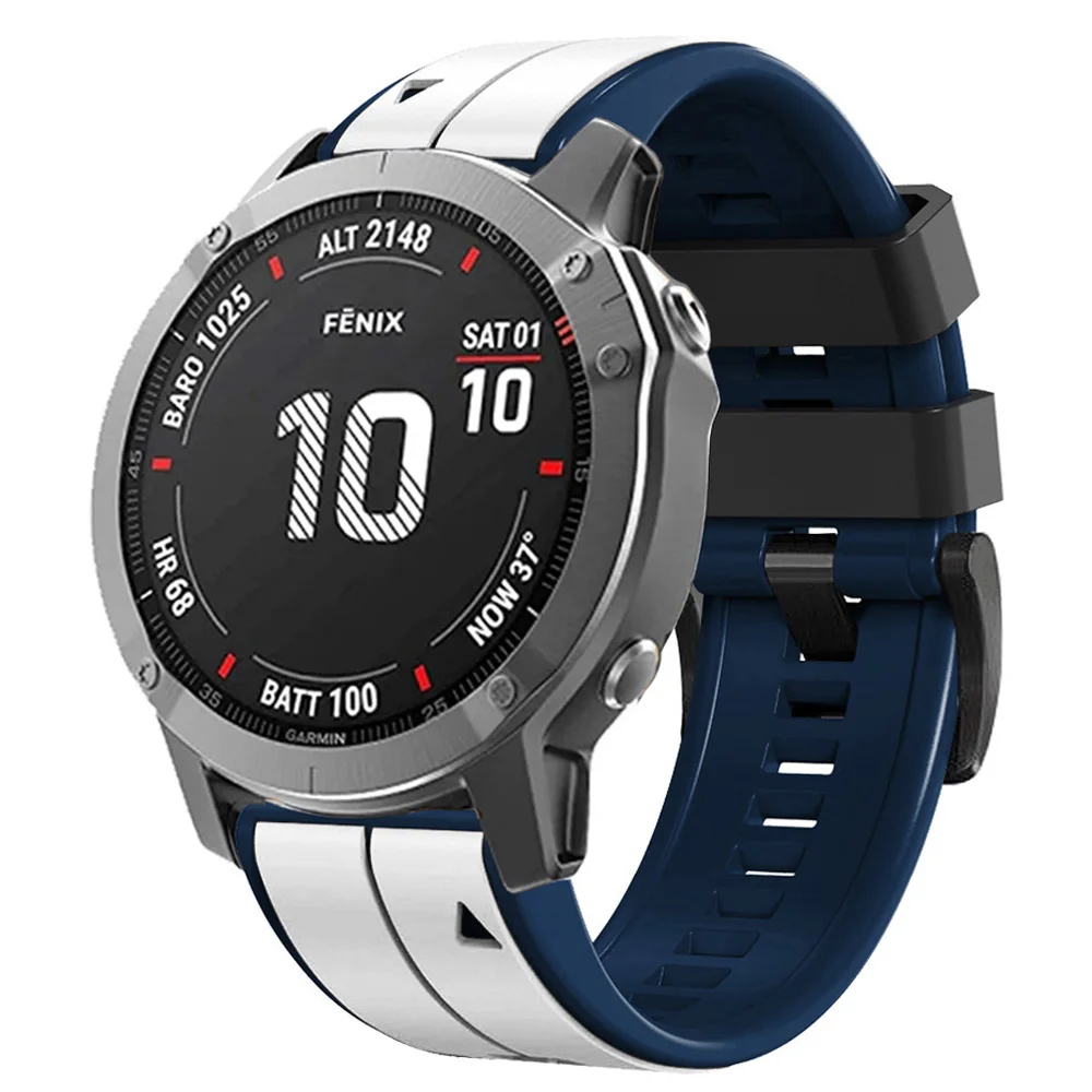Ремешок для наручных часов Quickfit 26 22 мм Garmin Fenix 7X 6X 5X Plus 3HR Epix силиконовый Easyfit