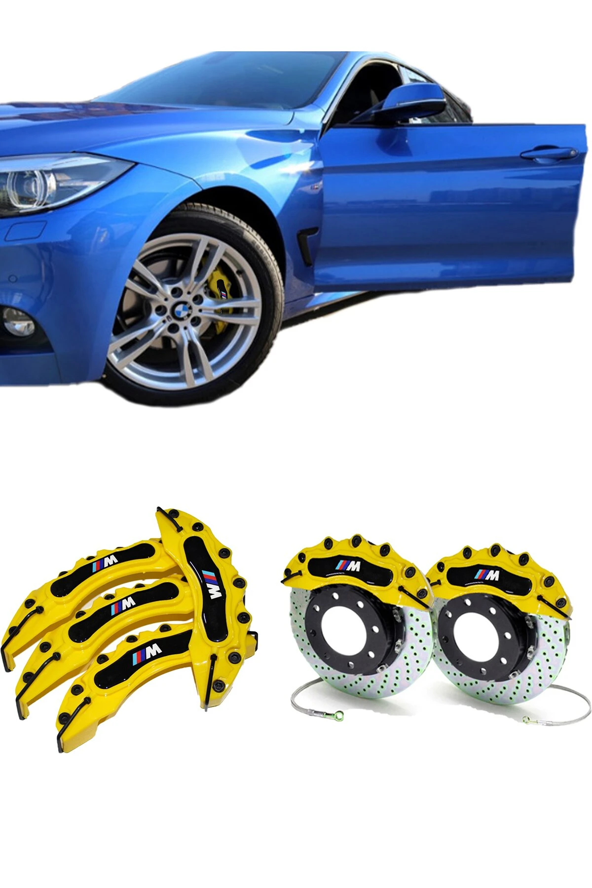 

BMW M brake caliper cover 4 PCs for 7 kinds of color 16 to 21 inch M auto spare parts accessories and brake system