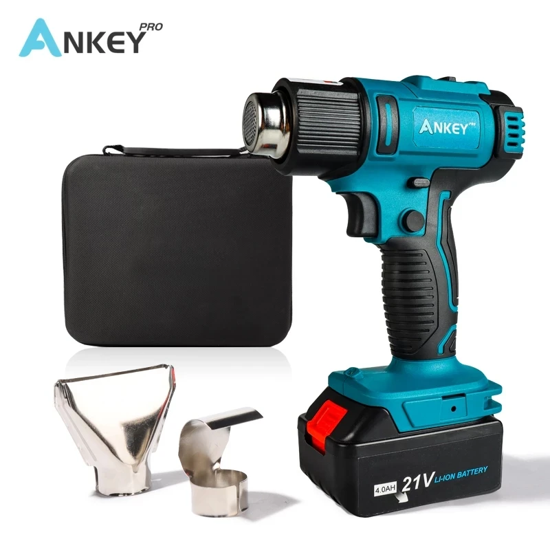 Беспроводной тепловой пистолет Термофен с 2 насадками для пайки 18 в регулировка