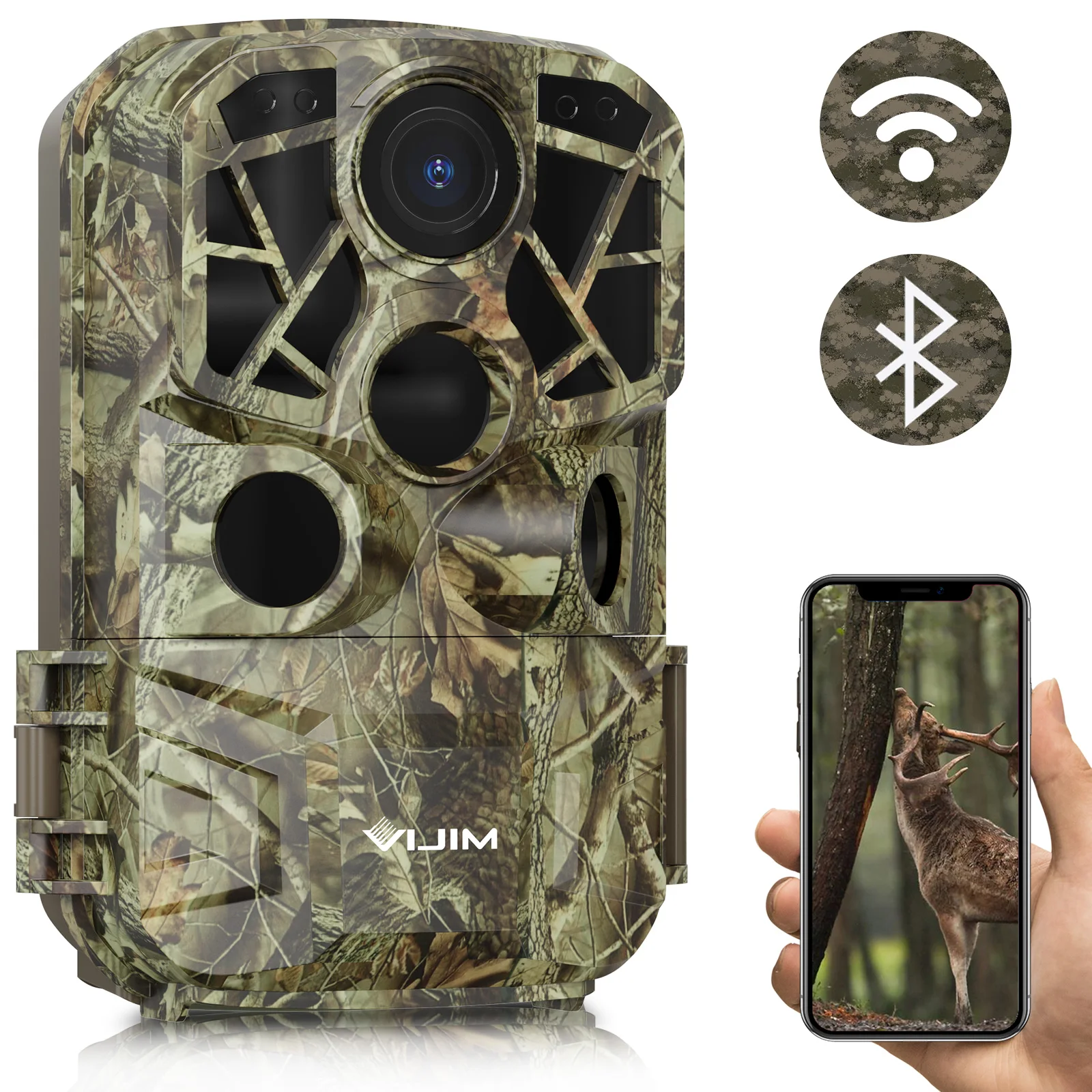 

VIJIM 4K HD Hunting Camera Wifi Wildlife Camera Waterproof Monitoring Cam Night Vision Photo With 16G Memory Card