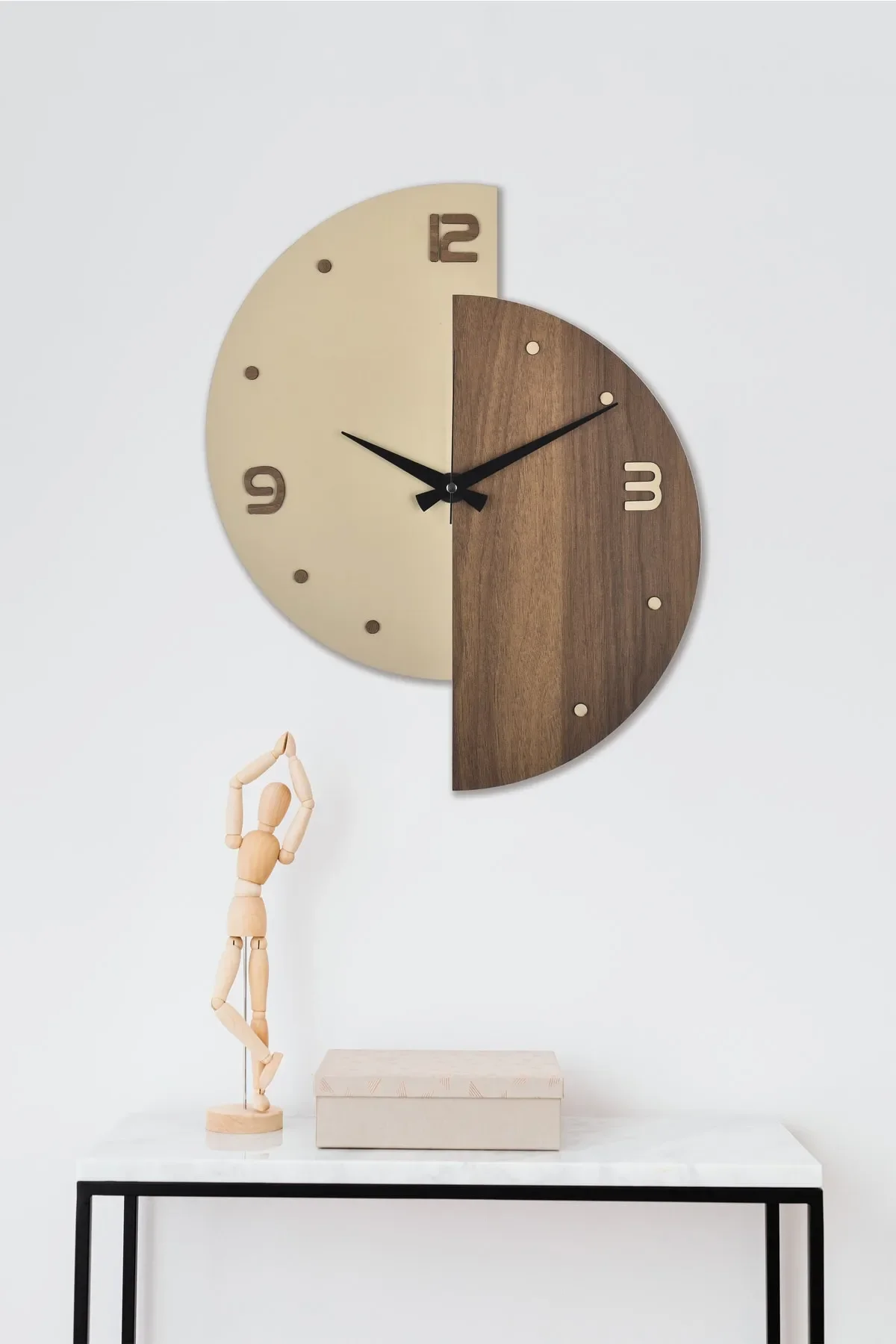 

Декоративные деревянные настенные часы кремового ореха разных цветов 50x40 см, домашние и комнатные декоративные настенные часы Diana с бесшумным механизмом клеща