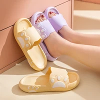 soft sole paw slippers sandals women summer 2022 non slip thick platform bathroom slippers woman pvc slides flip flops