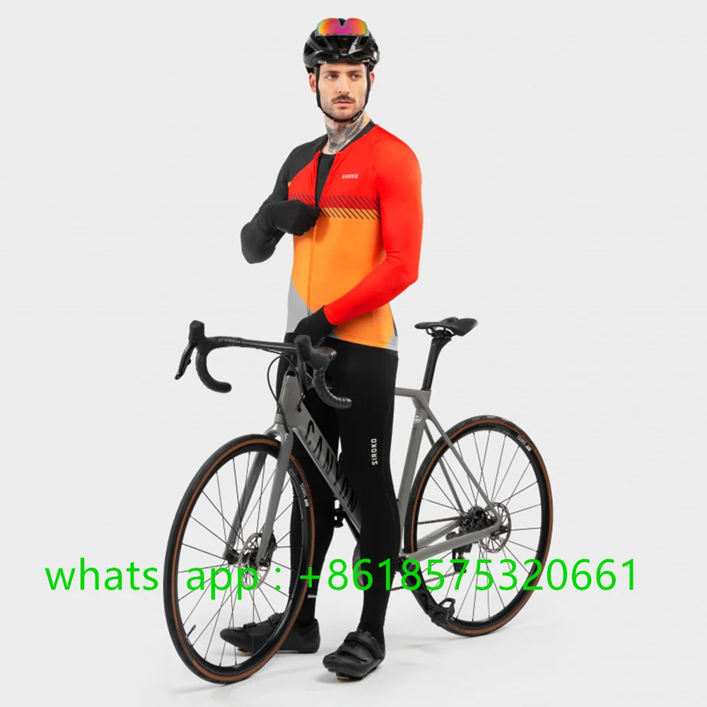

2023 Spring Autumn Mens Long Sleeve Cycling Jerseys Bike Clothing Shirts MTB Quick Dry Bicycle Thin Jacket Ropa Ciclismo Hombre