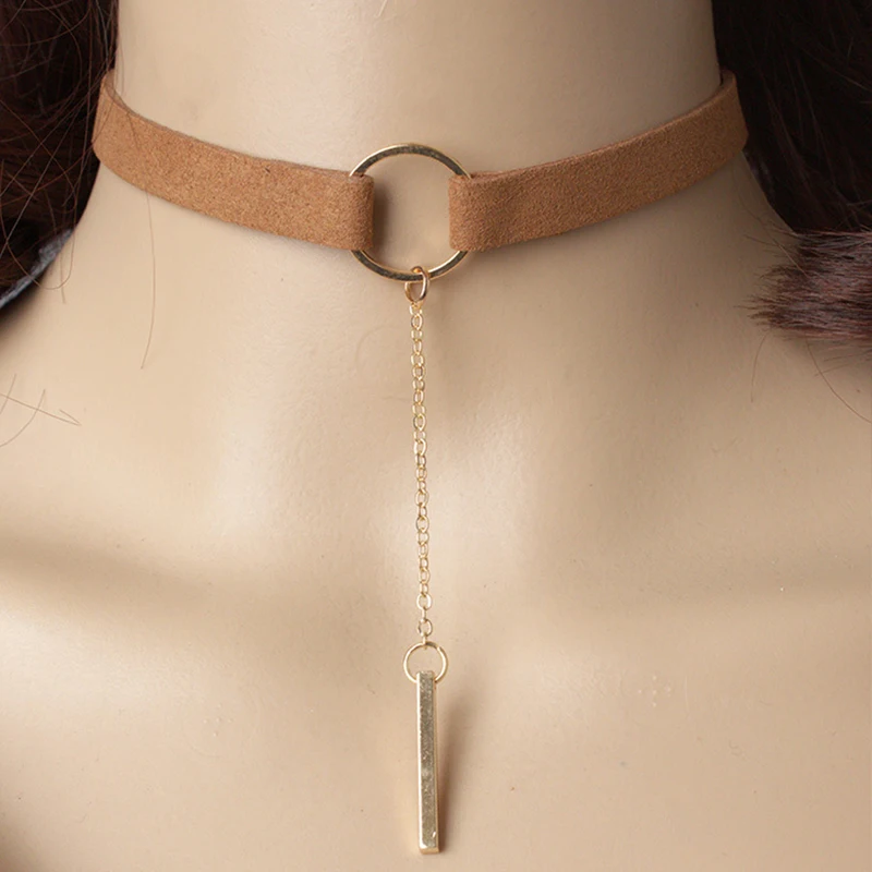 

One-Line Velvet Strap Pendant Necklace For Women Retro Gothic Necklaces Punk Choker Collares Para Mujer Jewelry Accessories