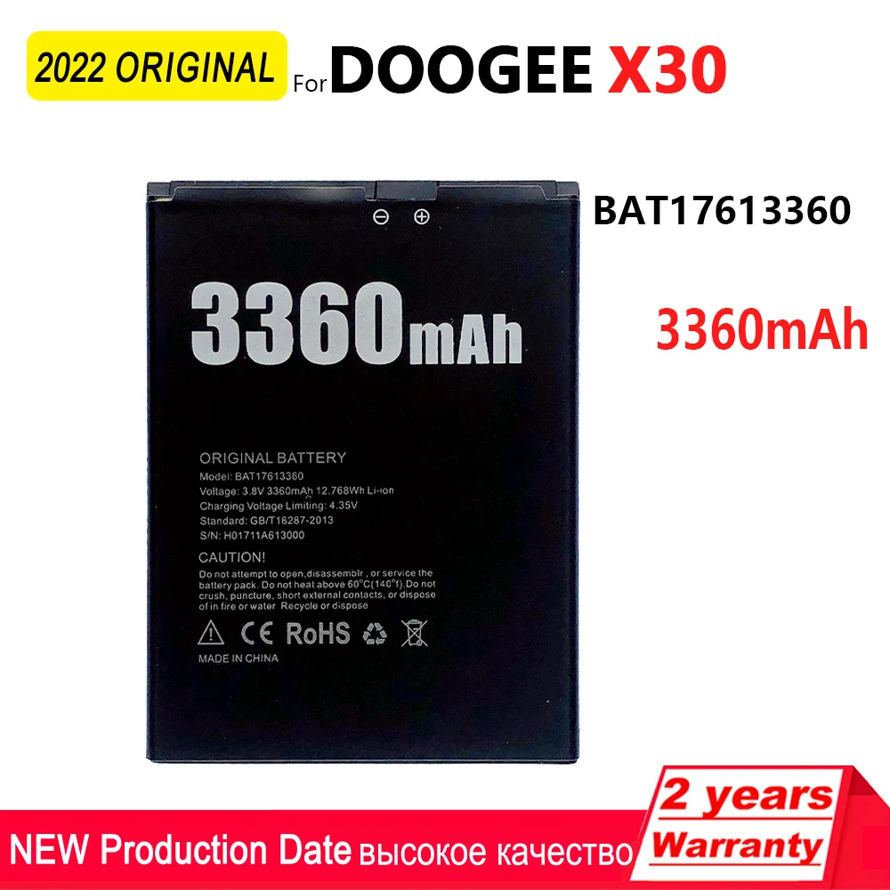 100% Оригинальный аккумулятор 3360 мАч BAT17613360 Для DOOGEE X30 высококачественные батареи с номером отслеживания