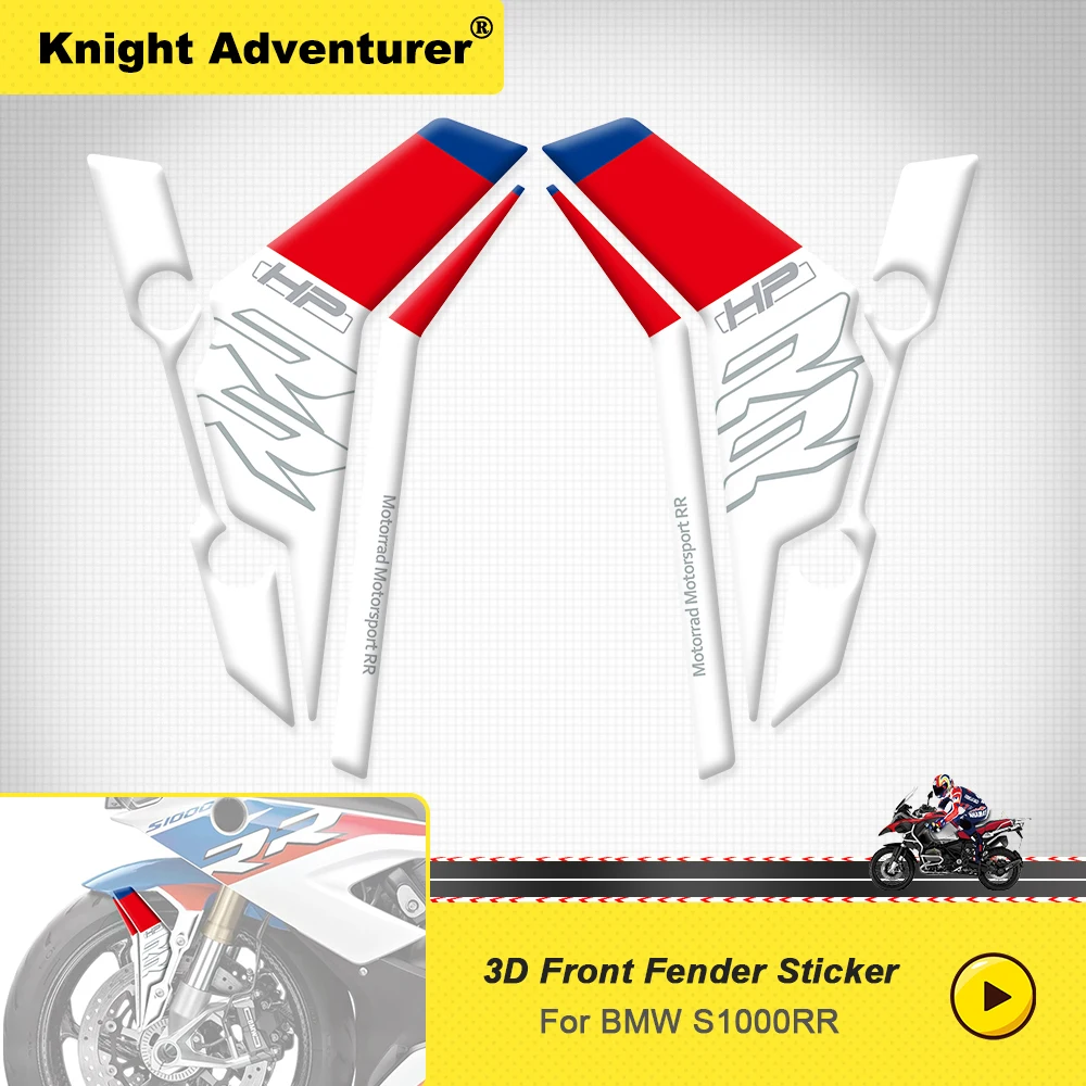 

For BMW s1000rr 2019 2020 s1000 rr 2021 2022 2023 Motorcycle Reflective Front Fender Mudguard Decal Kit 3d Gel Protector