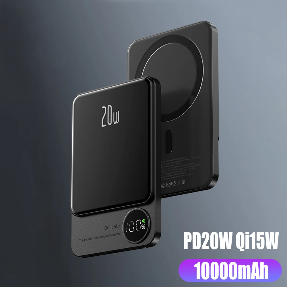 Внешний аккумулятор Maxsafe, 10000 мАч, 20 Вт, 15 Вт, для iPhone12 13 14 Pro Max