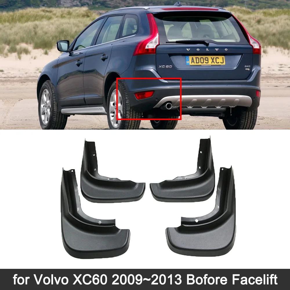 

Для Volvo XC60 2009 2010 2011 2012 2013 2014 2015 2016 2017 Брызговики Брызговики передние и задние аксессуары