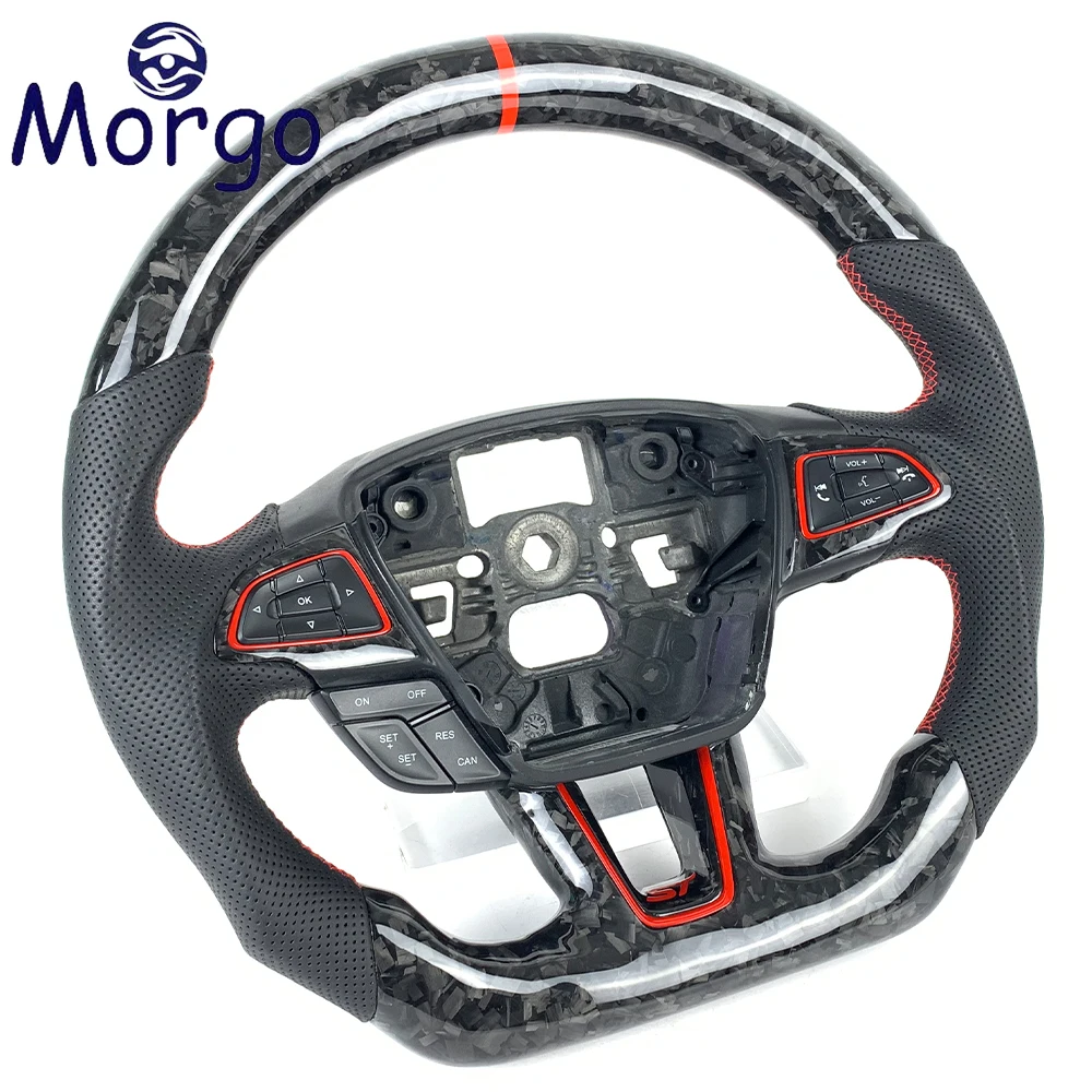 Рулевое колесо из кованого углеродного волокна под заказ для Ford Focus MK3 2015 2016 2017 ST RS