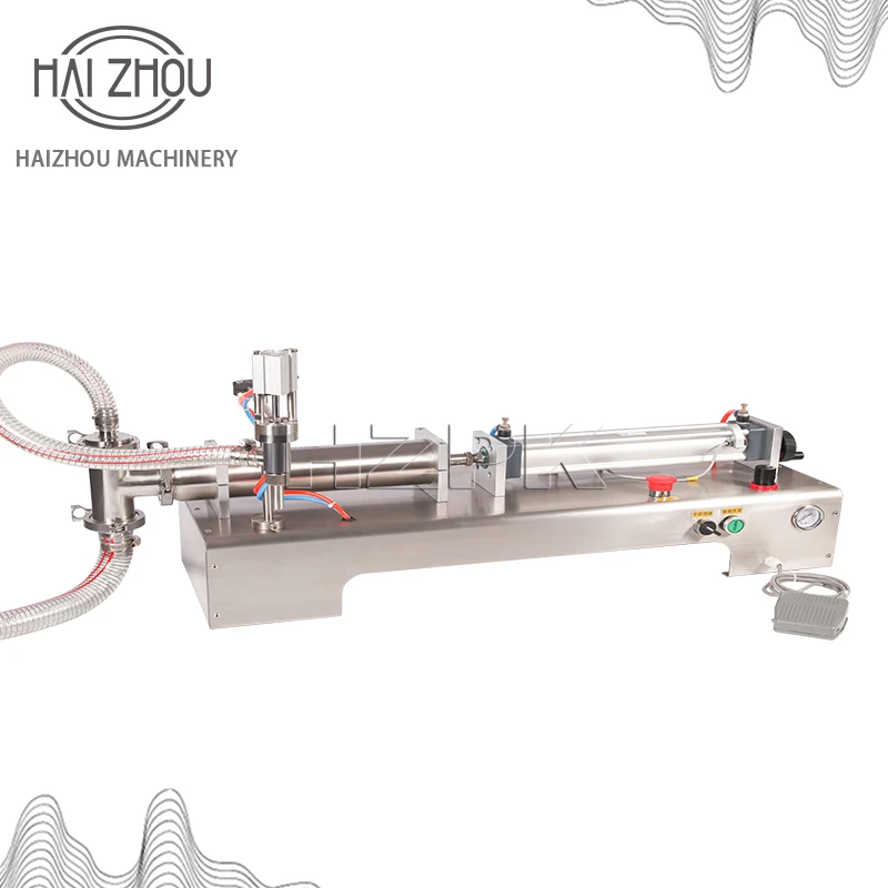 HAIZHOU полуавтоматическая машина для розлива жидкости с одной головкой поршневой