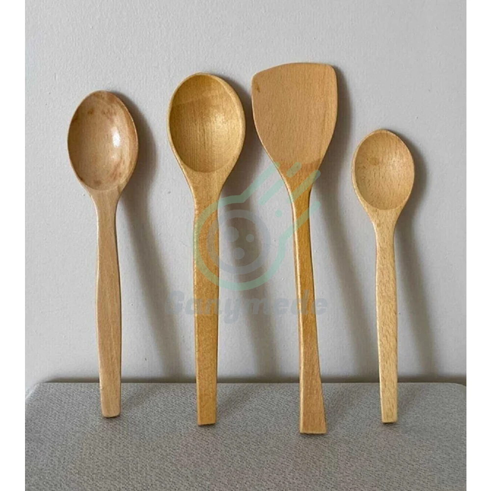 Of 4 Bamboo Dinnerware Set Of 4 Bamboo Spoons Wooden Wooden 