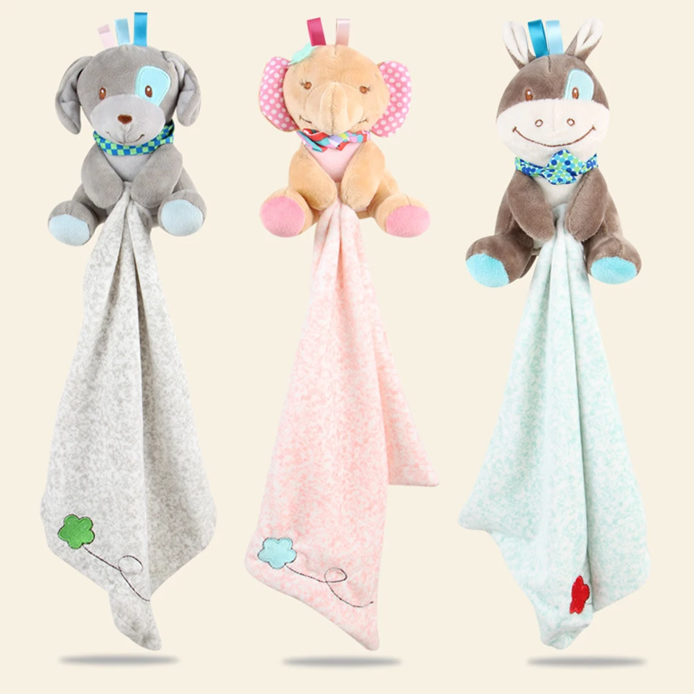 

3 Colors Available Newborn Importable Animal Print Baby Soothing Towel Super Soft Baby High Quality Sleep Soothing Towel