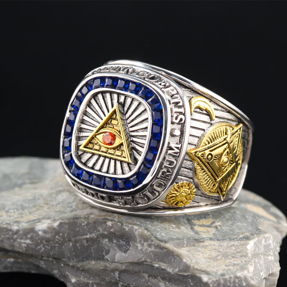 Кольцо из серебра пробы «глаз Провиденса» Кольцо из серебра пробы «глаз Провиденса»