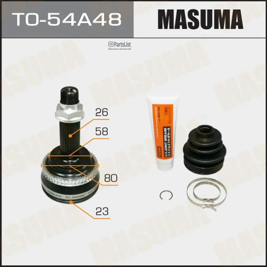 MASUMA TO54A48 | Шрус наруж 23x58x26х48