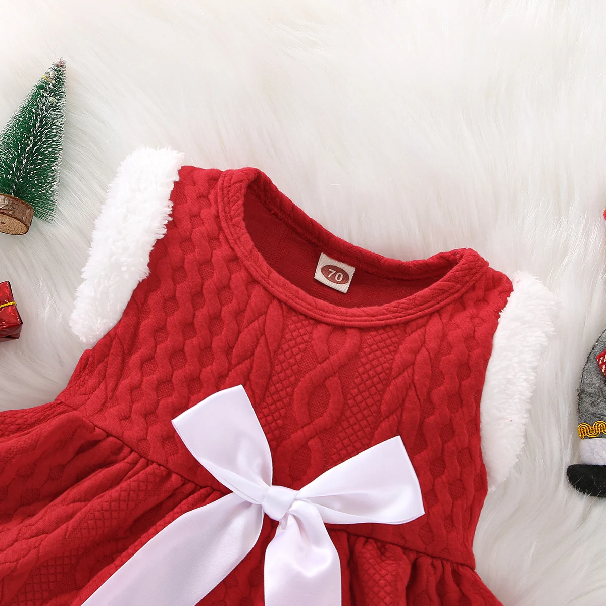 KISKISSING Baby Girls Rompers Knitted Dress Bodysuits Infant Mother Kids Newborn Patchwork Jumpsuit Christmas Baby Girl Clothes