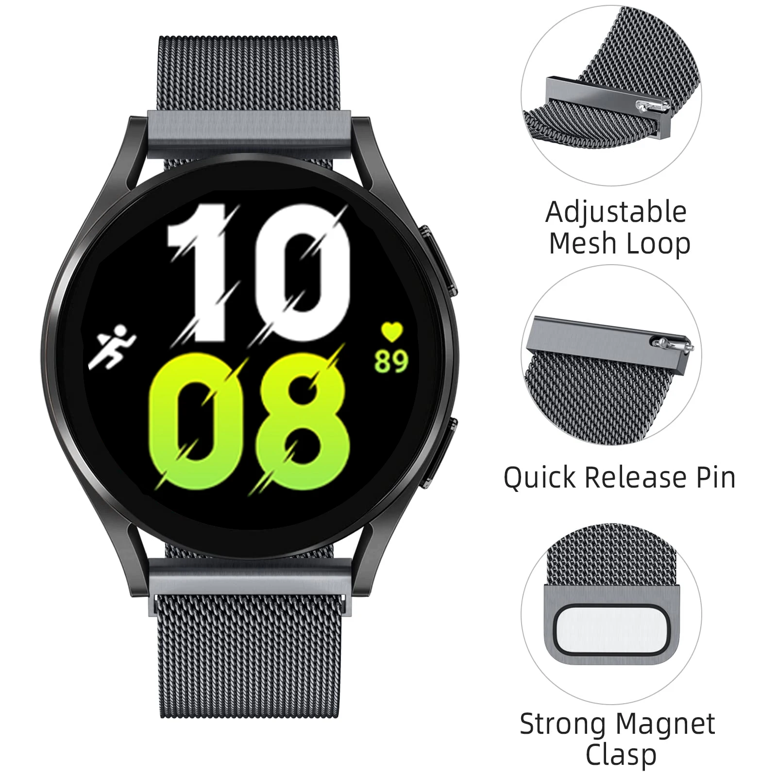 Strap For Samsung Galaxy watch 5/4 44mm 40mm/5 pro 45mm/Classic 46mm 42mm/Active 2 20mm/22mm Magnetic Bracelet Huawei GT 2 band