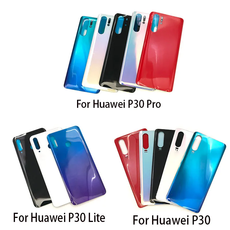 

10 шт. для Huawei P30 P30Lite P30Pro Крышка батарейного отсека задняя крышка батарейного отсека стеклянная задняя крышка с клейкой наклейкой