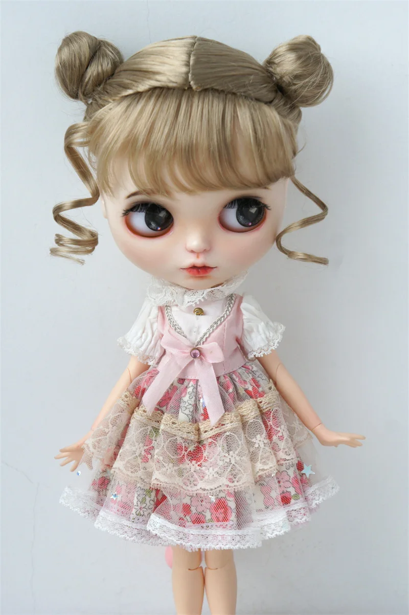 JD606 Все размеры Twins Buns BJD Синтетический мохеровый парик для OB11 YOSD MSD SD Blythe Hair 1/8 1/6 1/4