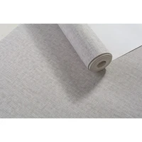 papel de parede importado 10mx53cm linho cinza claro texturizado qualidade excelente quarto