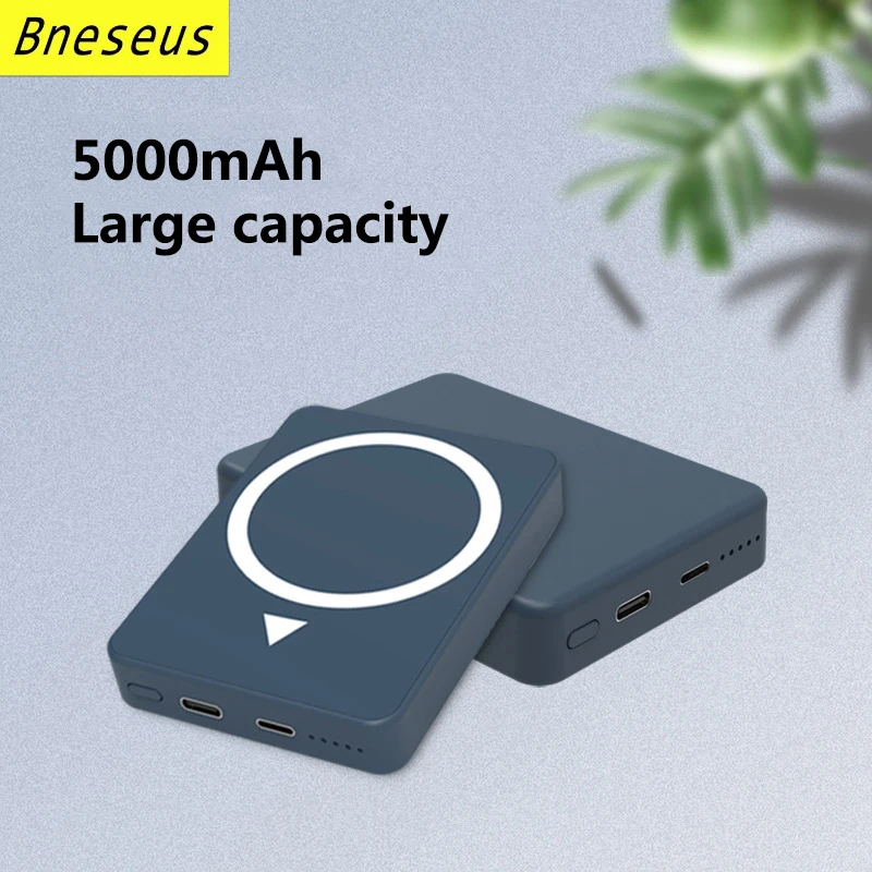 Mini Magnetic Wireless Power Bank External Auxiliary Battery Pack Macsafe Apple Charger For iPhone 12 13 14 Portable Powerbank