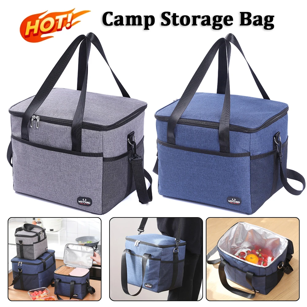 

Outdoor Picnic Bag Large Capacity Thermal Insulated Cooler Bags Waterproof Thickened Camping Storage Bag Lunch Bento Bags S/L