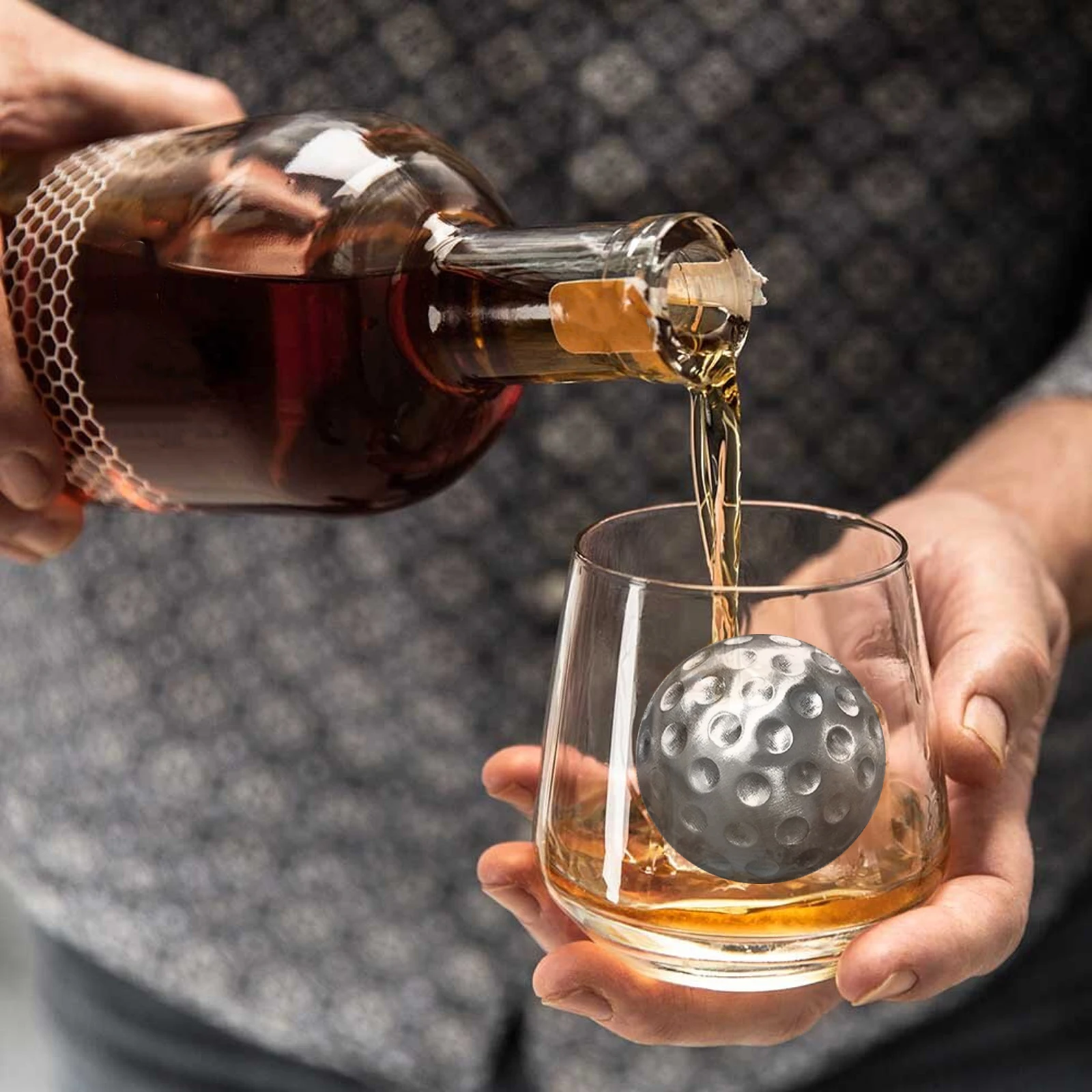 Набор металлических кубиков льда Golf для пива и виски Кубики из нержавеющей стали