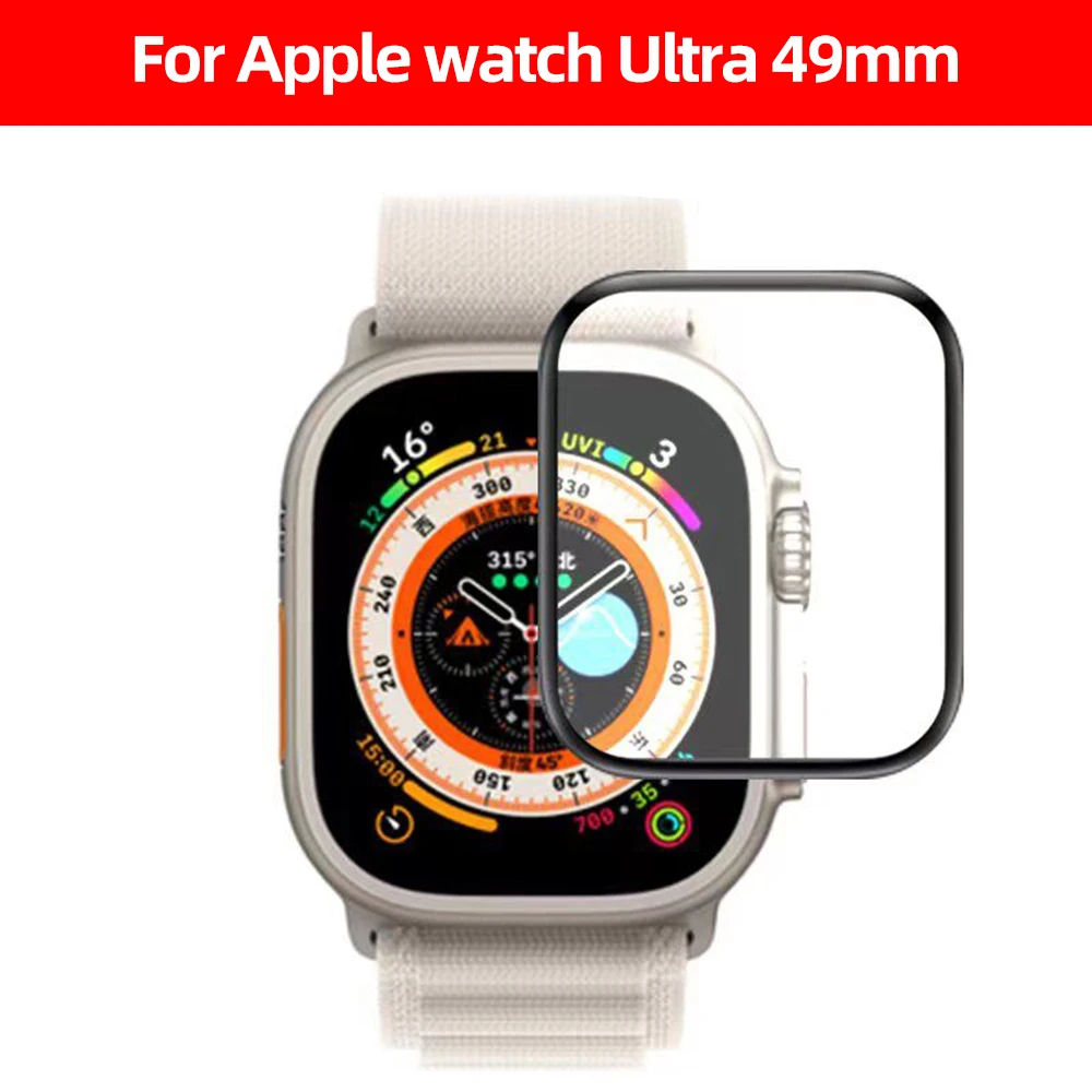 

3D Full Screen Protector For Apple Watch Ultra 8 7 6 SE 5 4 45mm 41mm 40mm 44mm Not Tempered glass For iwatch 3 2 1 38mm 42mm