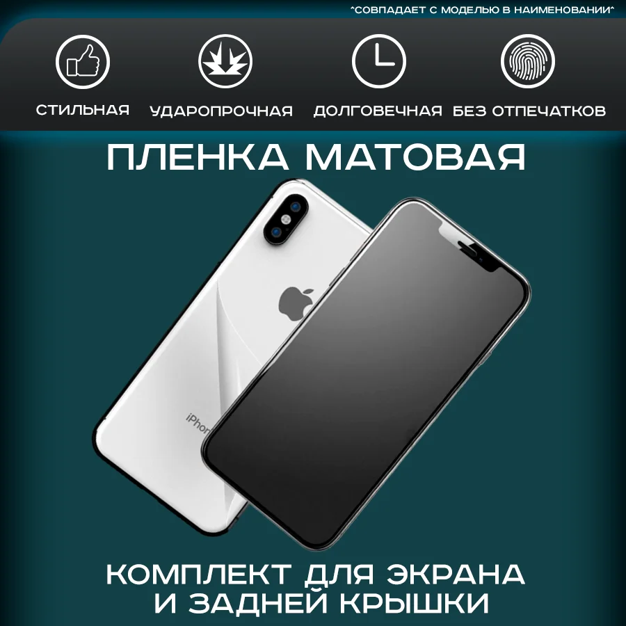 комплект защитных пленок на телефон OPPO R2001 YoYo матовый, гидрогель, для защиты от царапин, ударов и потертостей, 2шт.