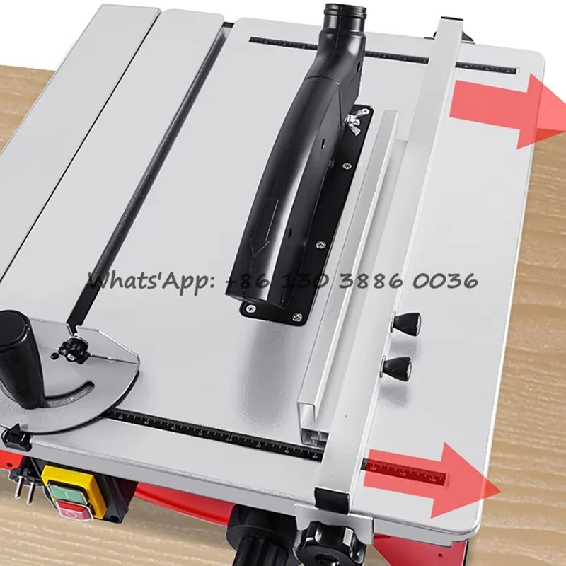 Sliding Panel Desktop Machinery 1200W Professional Small Wood Cutting Machine Dust-free Electric Woodworking Table Saw for Sale enlarge