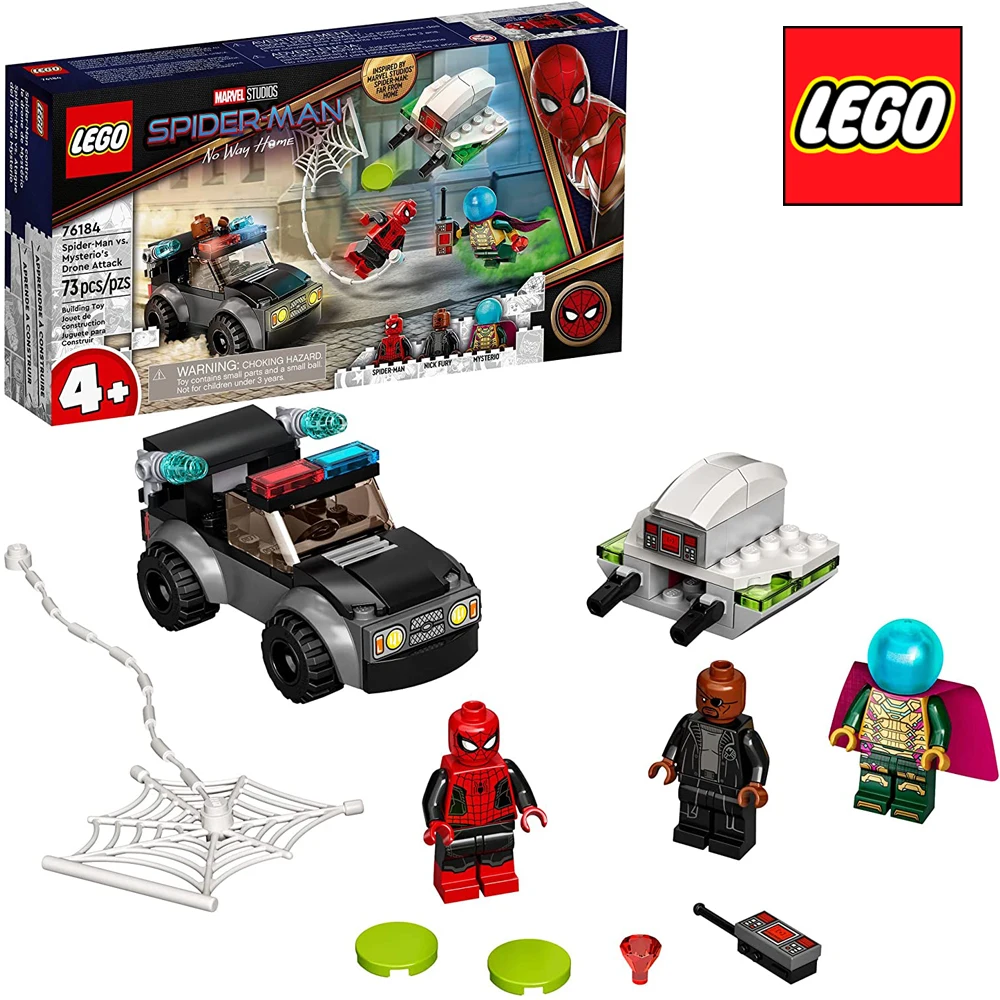 Оригинальный LEGO Человек-паук Марвел против загара 76184 для детей Новая игрушка