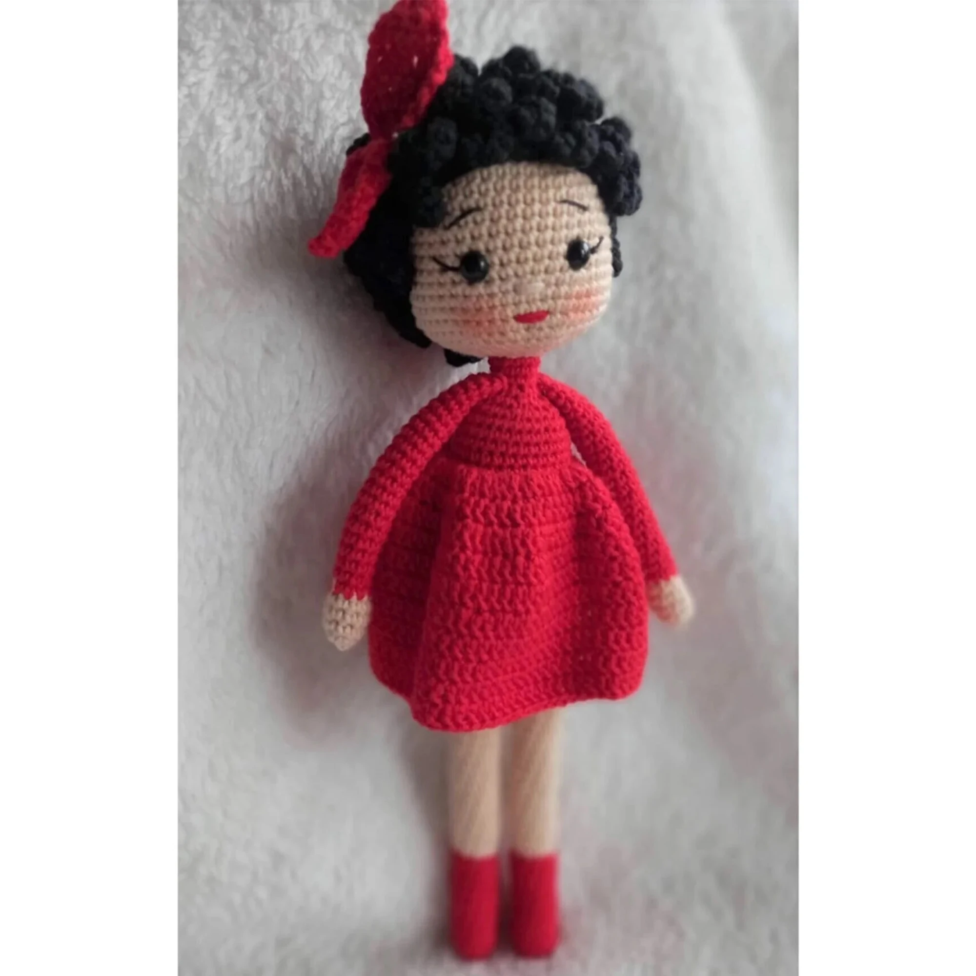 

Amigurumi Red Plain Baby Organic Toy Handmade Baby Doll Toys For Sale Sleeping Companion Sweet Dolly