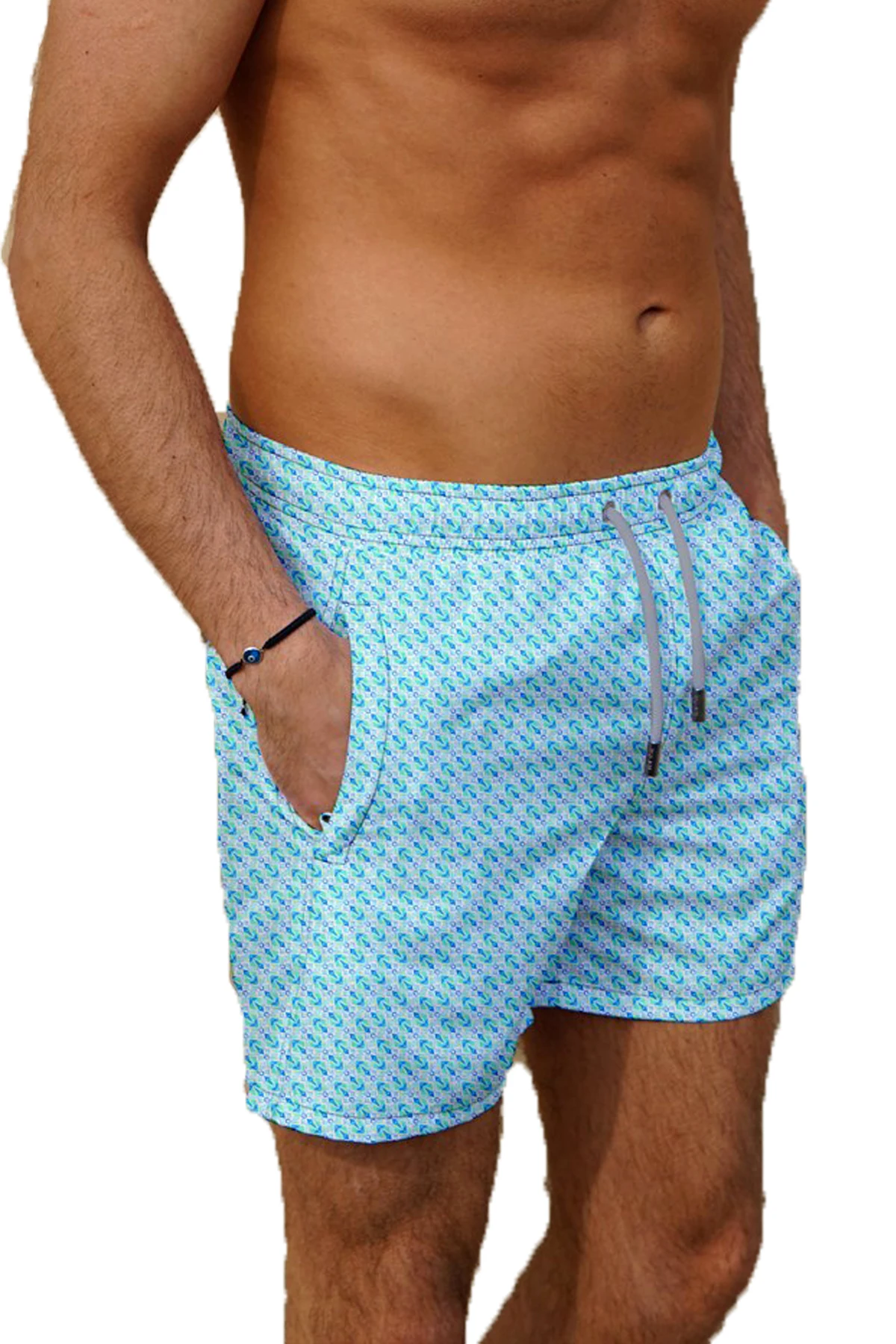 Водоотталкивающая быстросохнущая ткань с цифровым принтом мужские пляжные