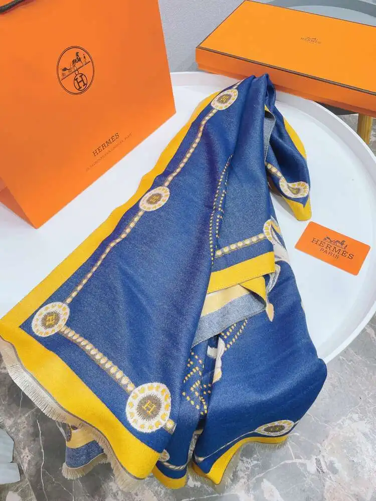 точная копия 1:1 Hermes Style Copy Новый Роскошный Благородный Кашемировый Из СмеСи