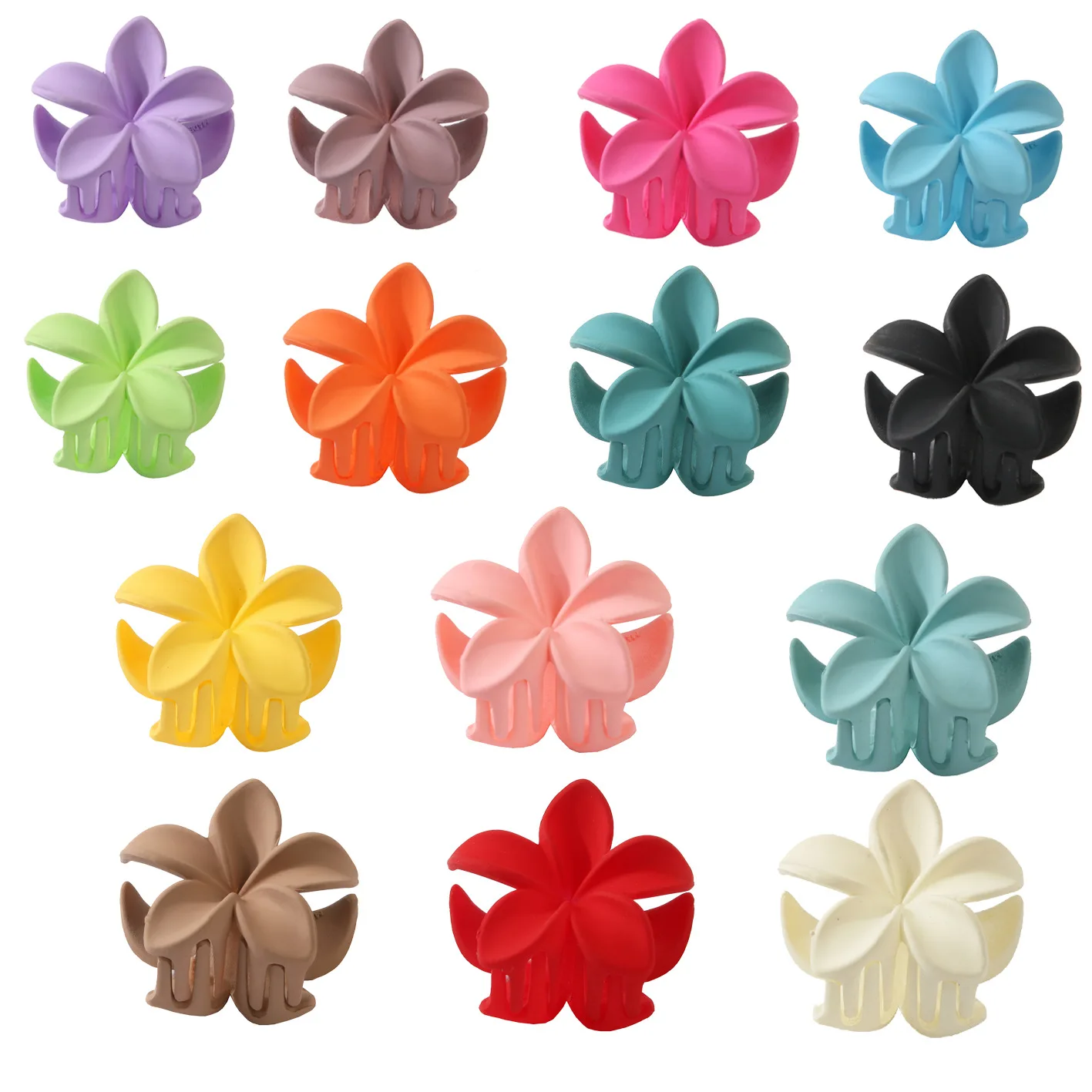 

New Hollowed Out Large Flower Grab Clip Frosted Acrylic Shark Clip for Women Thin Thick Curly Hair Back of Head