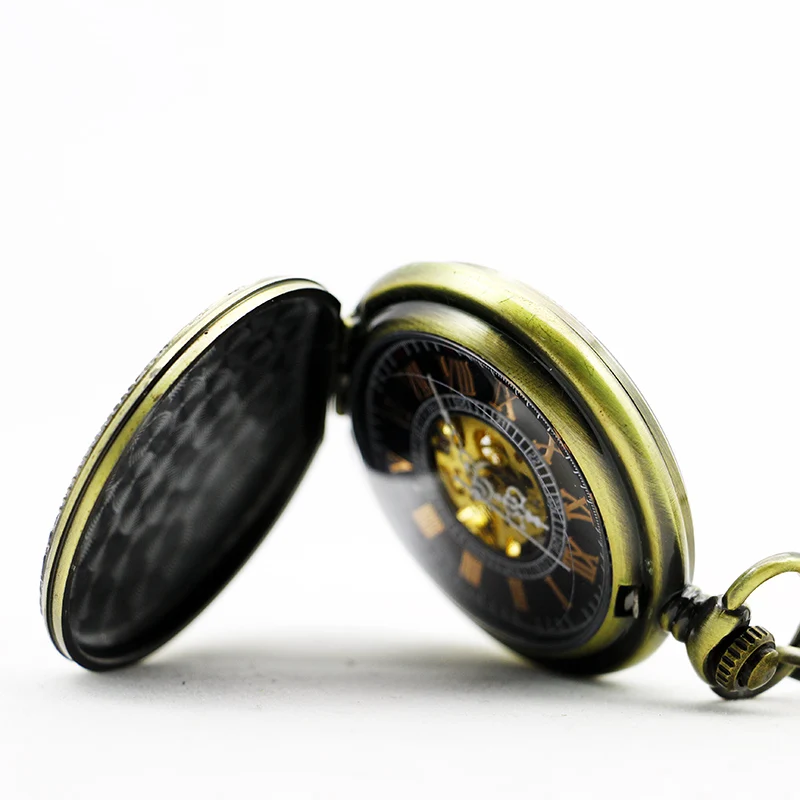 Bronze Vintage Pocket Watch Mechanical Manual Winding Men's Steampunk Chain Pendant Pocket& Fob Watches reloj mecánico