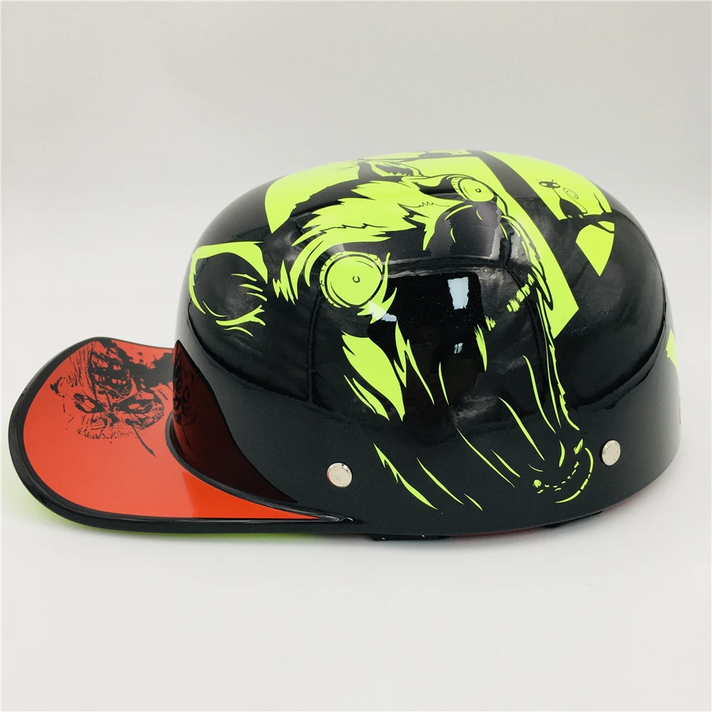 Бейсболка унисекс мотоциклетная Кепка с открытым лицом в винтажном стиле ретро