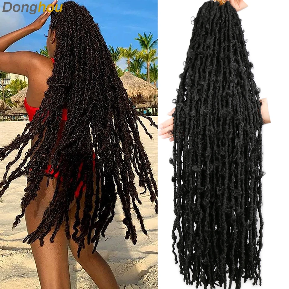 Donghou Butterfly Locs Crochet Braids Hair Pre-twisted Meches Locks Butterfly Soft Locs Messy Distressed Papillon Crochet Hair
