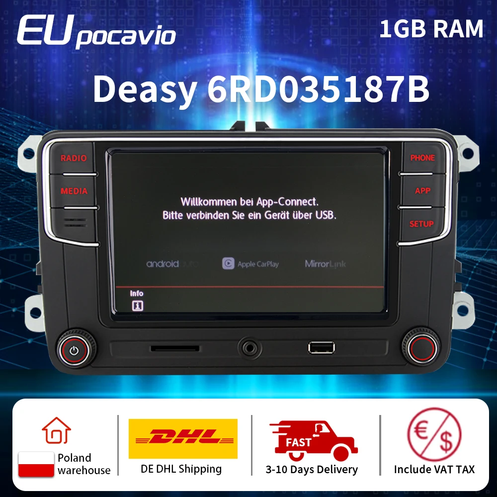 Автомобильное радио Deasy RCD330 Plus Carplay 1 ГБ ОЗУ головное устройство MIB для VW Golf 5 6 Passat B6