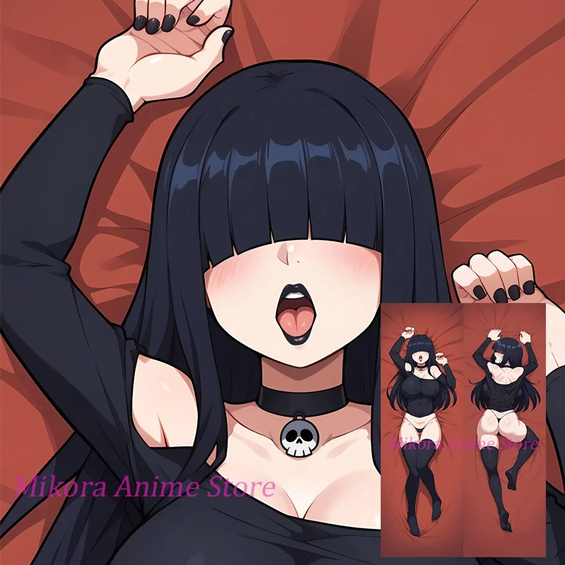 Наволочка для подушки Dakimakura Goth Girl с двусторонним принтом наволочка в подарок
